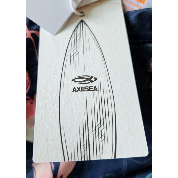 AXESEA Woman Size 12 Rash-Guard Swim Suit UPF 50+ Floral NWT Back Zip Surfer Sea - Picture 8 of 11